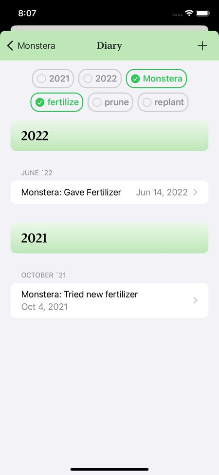 FilterDiary