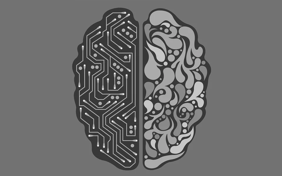 Illustration representing a computer brain.